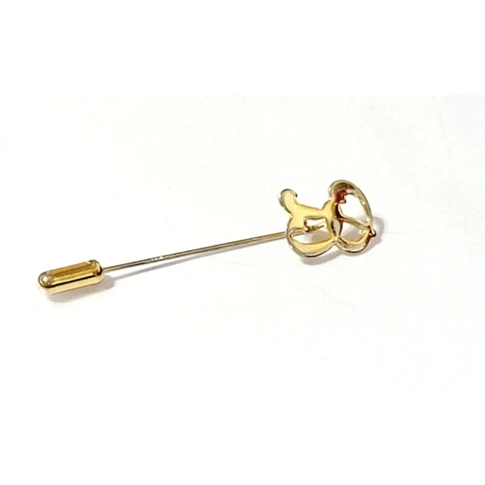 Vintage‎ 1/20 12KGF Stick Pin Initial B Letter 2.25” go-49
